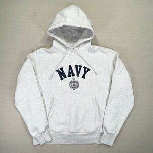 Vintage‎ Champion Men's Reverse Weave Medium NAVY Hoodie Pullover Hood Crewneck